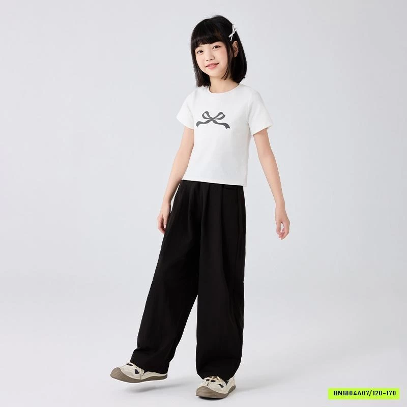 QUẦN GIÓ TENCEL ỐNG SUÔNG BÉ GÁI