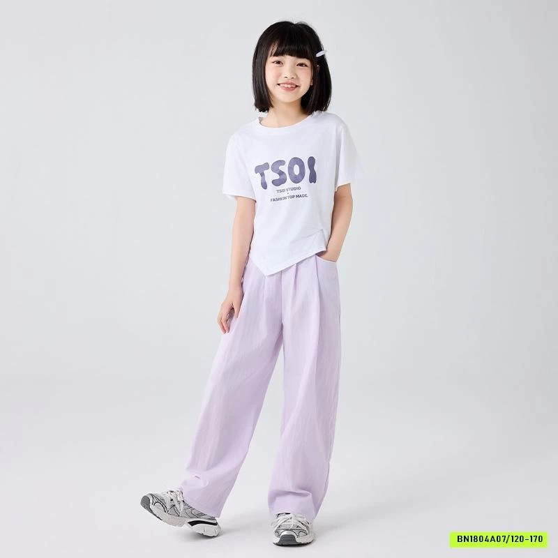 QUẦN GIÓ TENCEL ỐNG SUÔNG BÉ GÁI