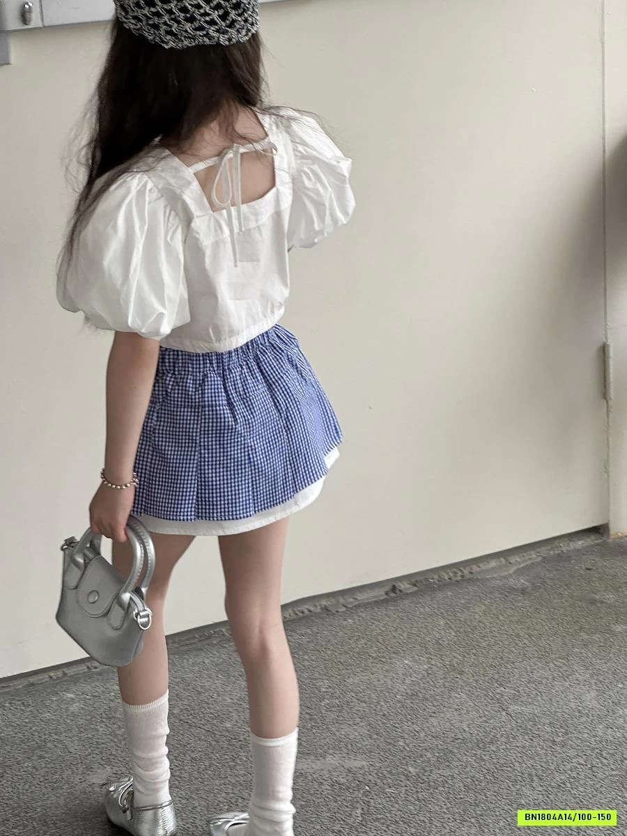 SƠ MI TAY BỒNG MIX CV CARO YUKIDS