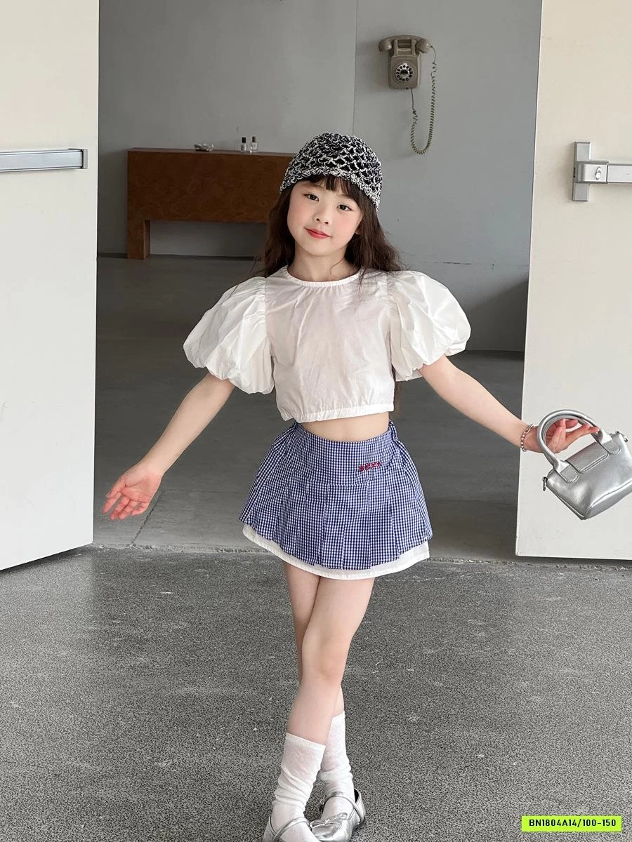 SƠ MI TAY BỒNG MIX CV CARO YUKIDS