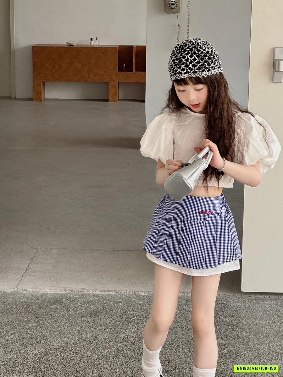 SƠ MI TAY BỒNG MIX CV CARO YUKIDS