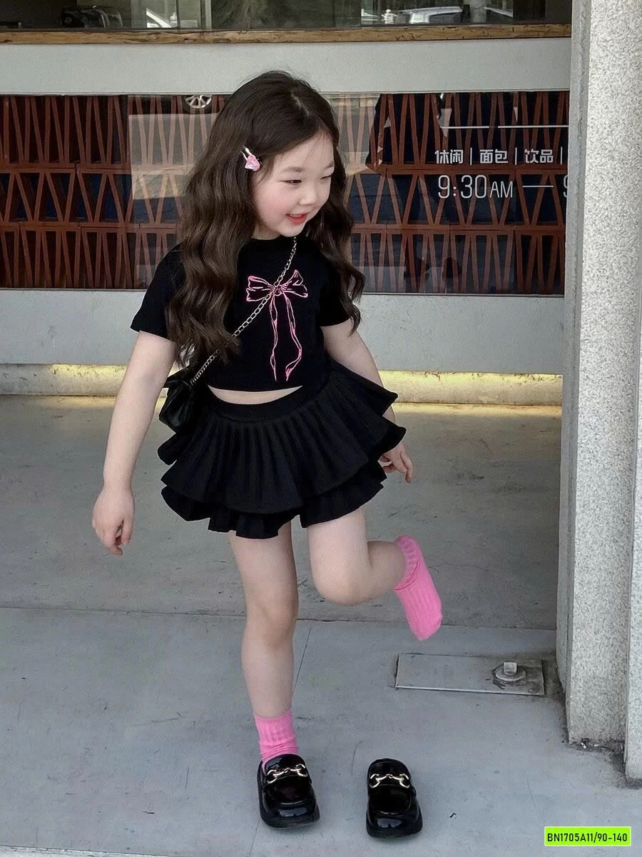 SÉT CROPTOP MIX CV ĐEN