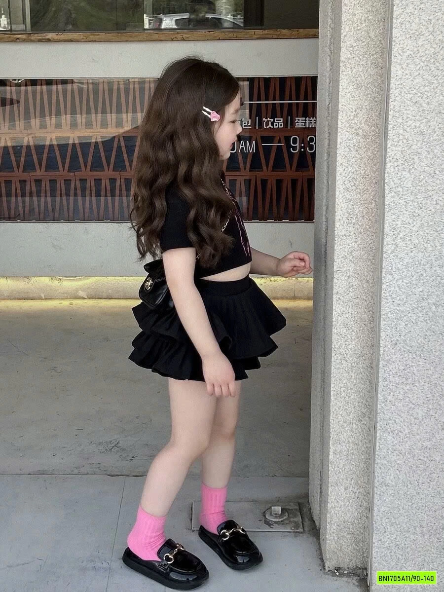 SÉT CROPTOP MIX CV ĐEN