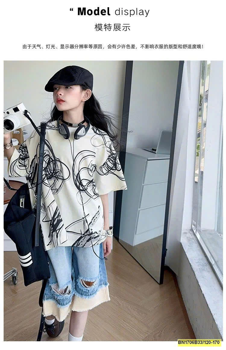 SET ÁO THUN HỌA TIẾT MIX JEAN NGỐ