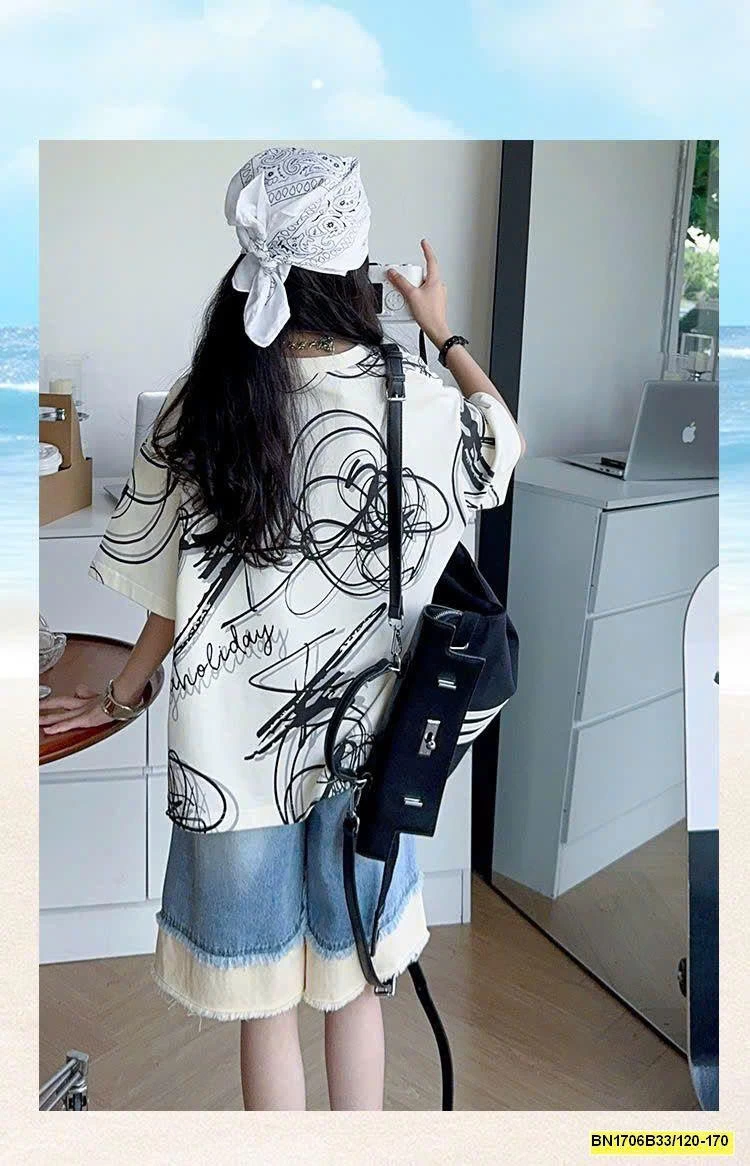 SET ÁO THUN HỌA TIẾT MIX JEAN NGỐ