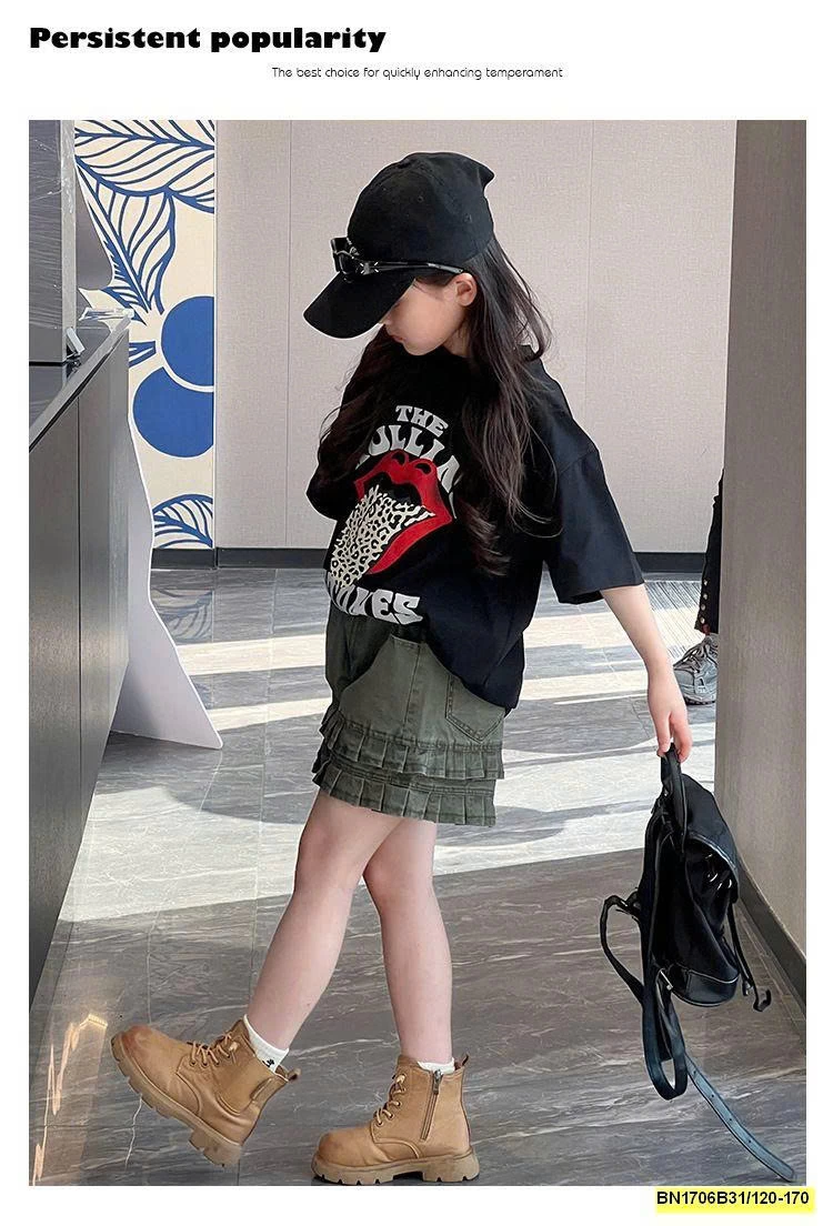 ÁO THUN ĐEN CÁ TÍNH MIX SHORT JEAN