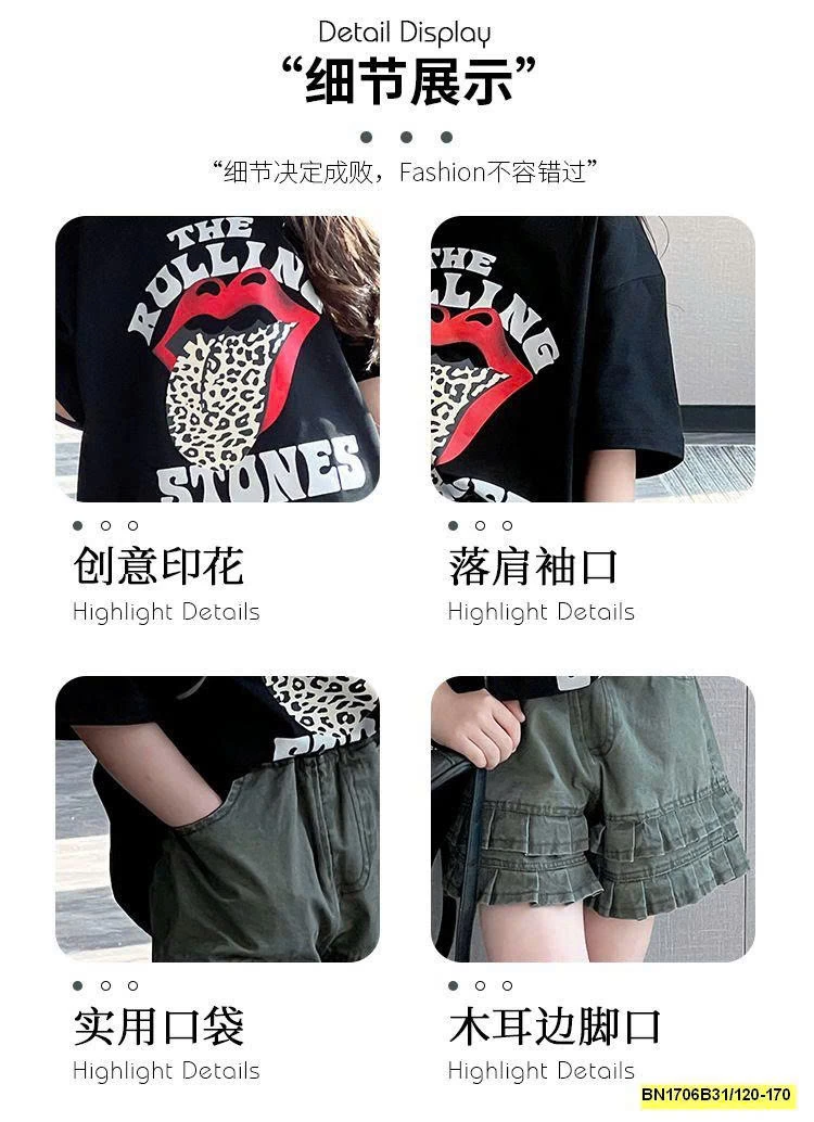 ÁO THUN ĐEN CÁ TÍNH MIX SHORT JEAN