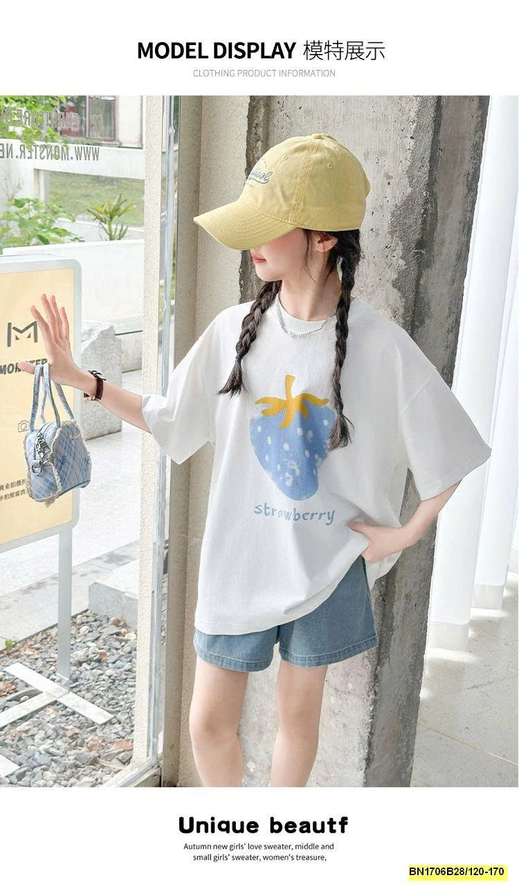 SÉT ÁO THUN DÂU TÂY MIX SHORT JEAN