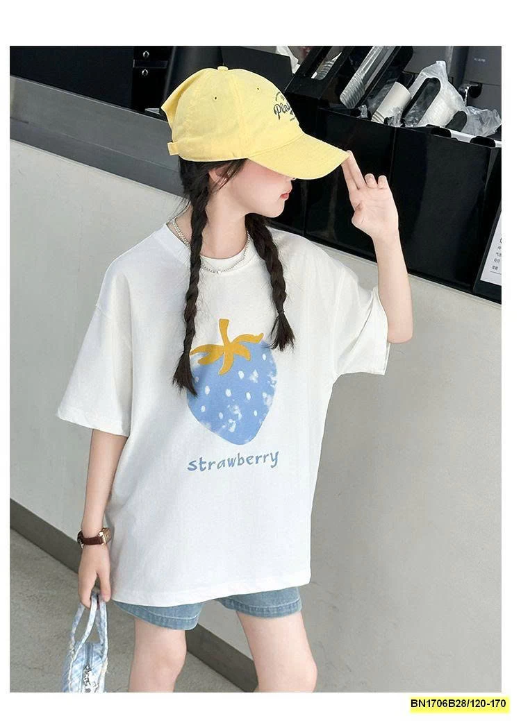 SÉT ÁO THUN DÂU TÂY MIX SHORT JEAN