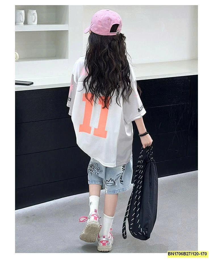 SÉT ÁO THUN BẠC SỐ 11 MIX QUẦN JEAN IN HÌNH