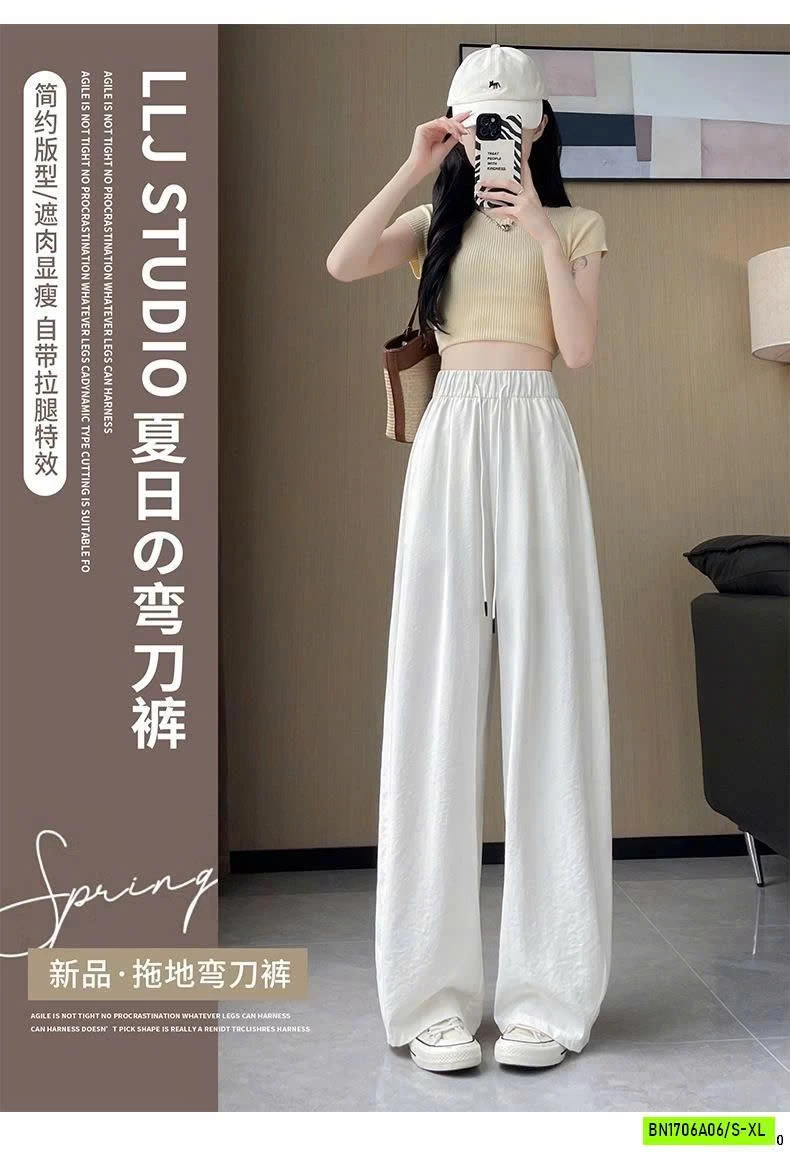 QUẦN ỐNG RỘNG NỮ CẠP CHUN