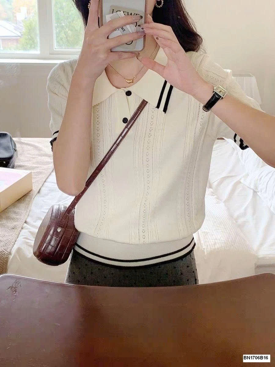 ÁO LEN DỆT MÙA HÈ PHỐI VIỀN