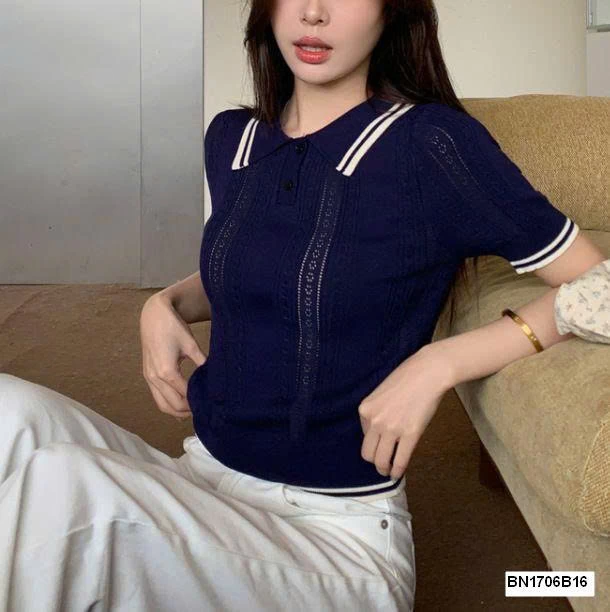 ÁO LEN DỆT MÙA HÈ PHỐI VIỀN