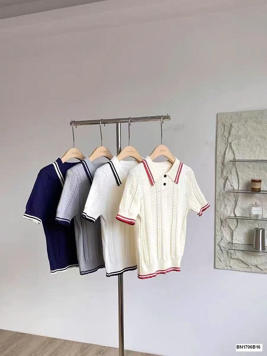 ÁO LEN DỆT MÙA HÈ PHỐI VIỀN