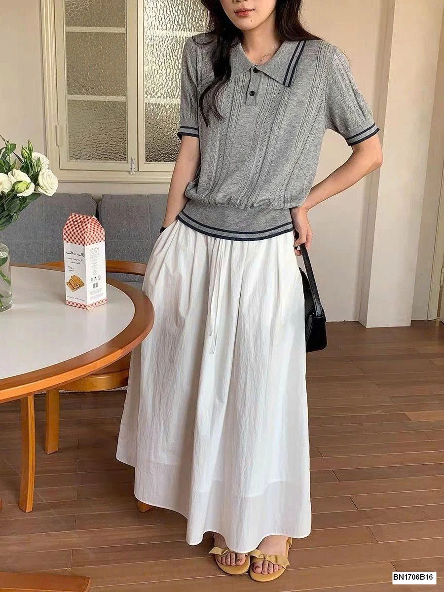 ÁO LEN DỆT MÙA HÈ PHỐI VIỀN