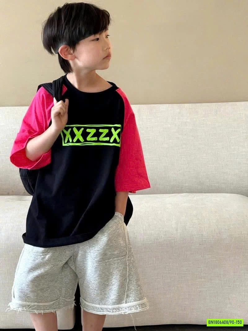 ÁO THUN PHỐI MÀU TAY XXZZY