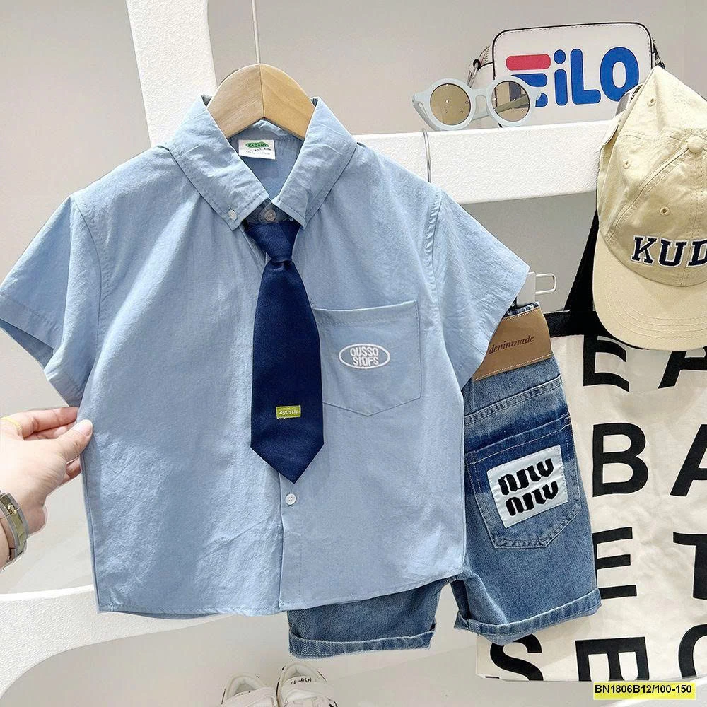 ÁO SƠ MI TÚI NGỰC THÊU CHỮ KACADY