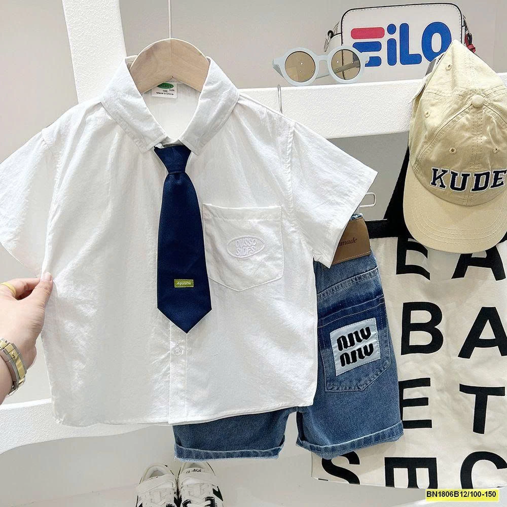 ÁO SƠ MI TÚI NGỰC THÊU CHỮ KACADY