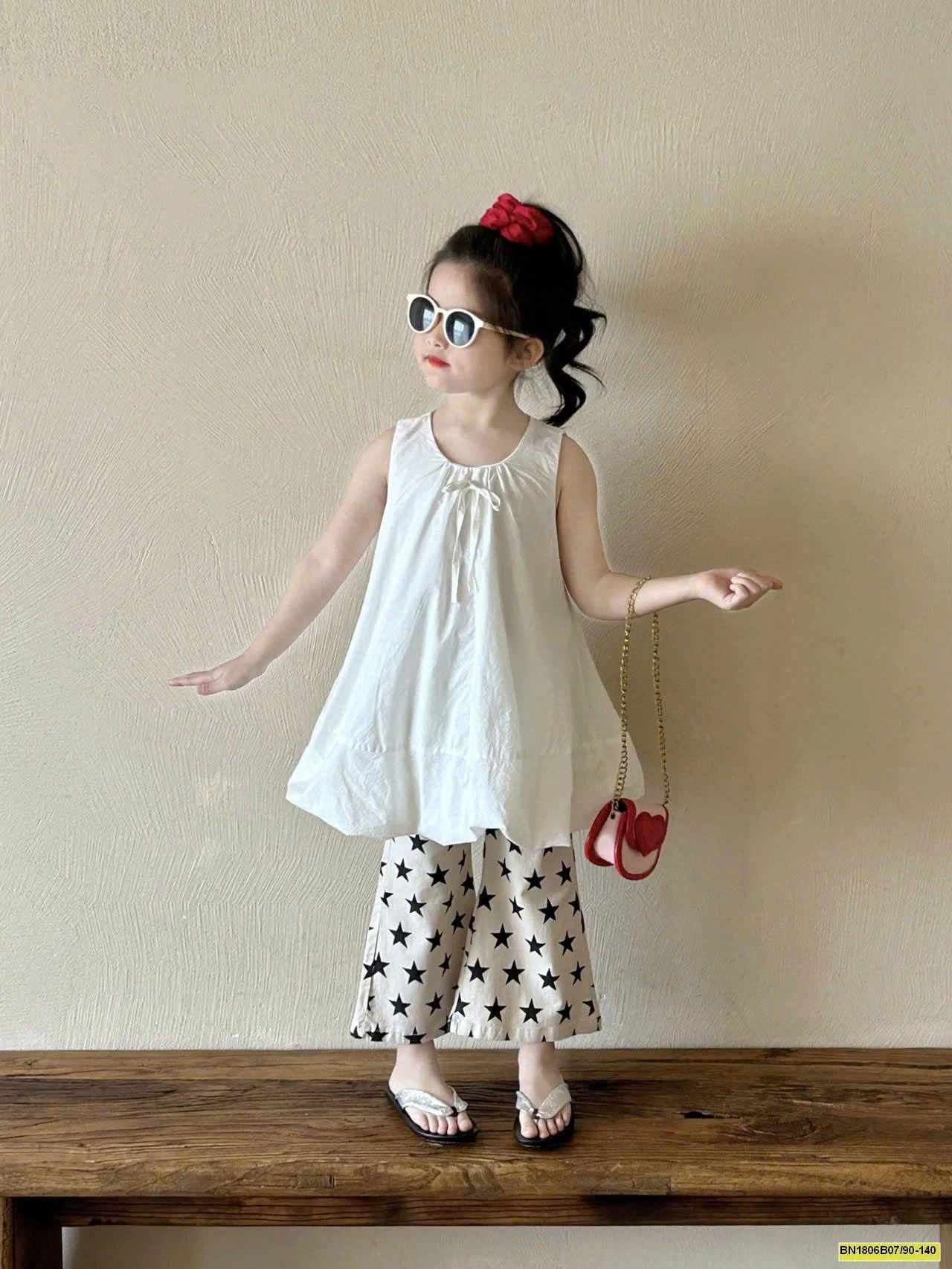 SET ÁO SÁT NÁCH MIX QUẦN ỐNG LOE BÉ GÁI