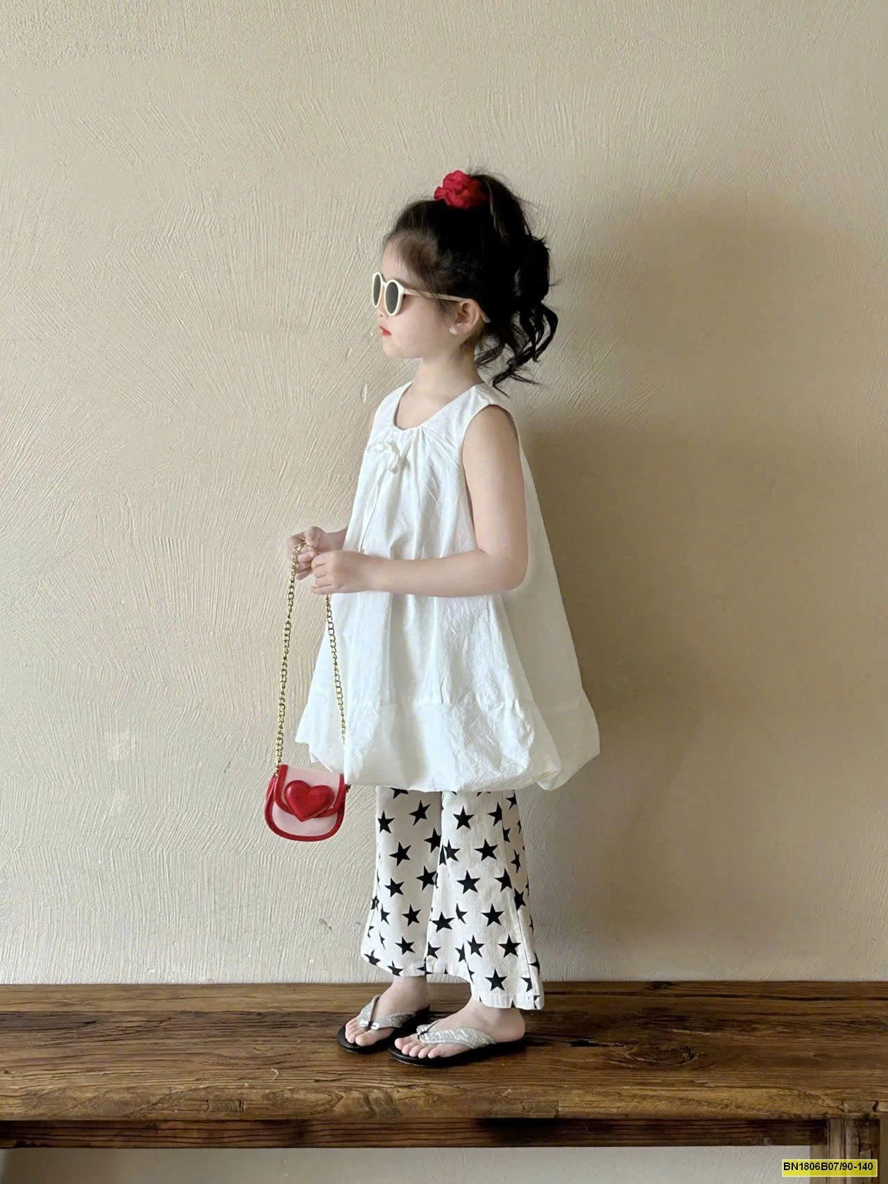 SET ÁO SÁT NÁCH MIX QUẦN ỐNG LOE BÉ GÁI