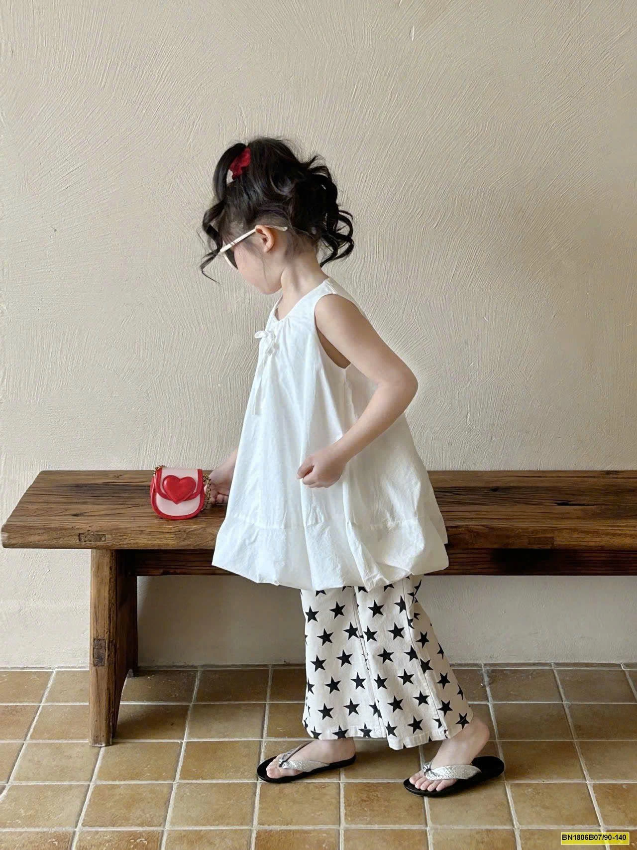 SET ÁO SÁT NÁCH MIX QUẦN ỐNG LOE BÉ GÁI