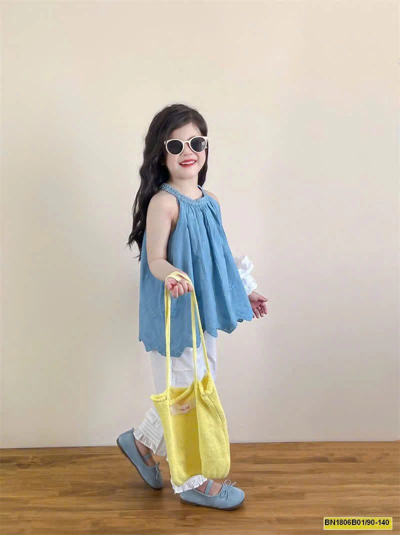 SET ÁO YẾM MIX QUẦN ỐNG SUÔNG BG