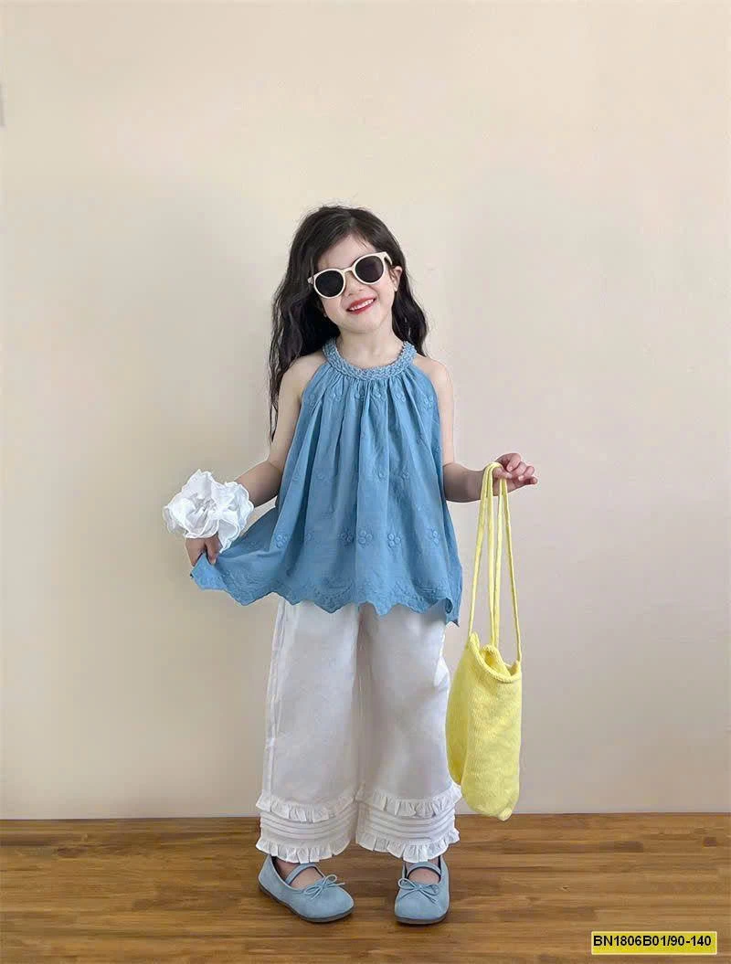 SET ÁO YẾM MIX QUẦN ỐNG SUÔNG BG