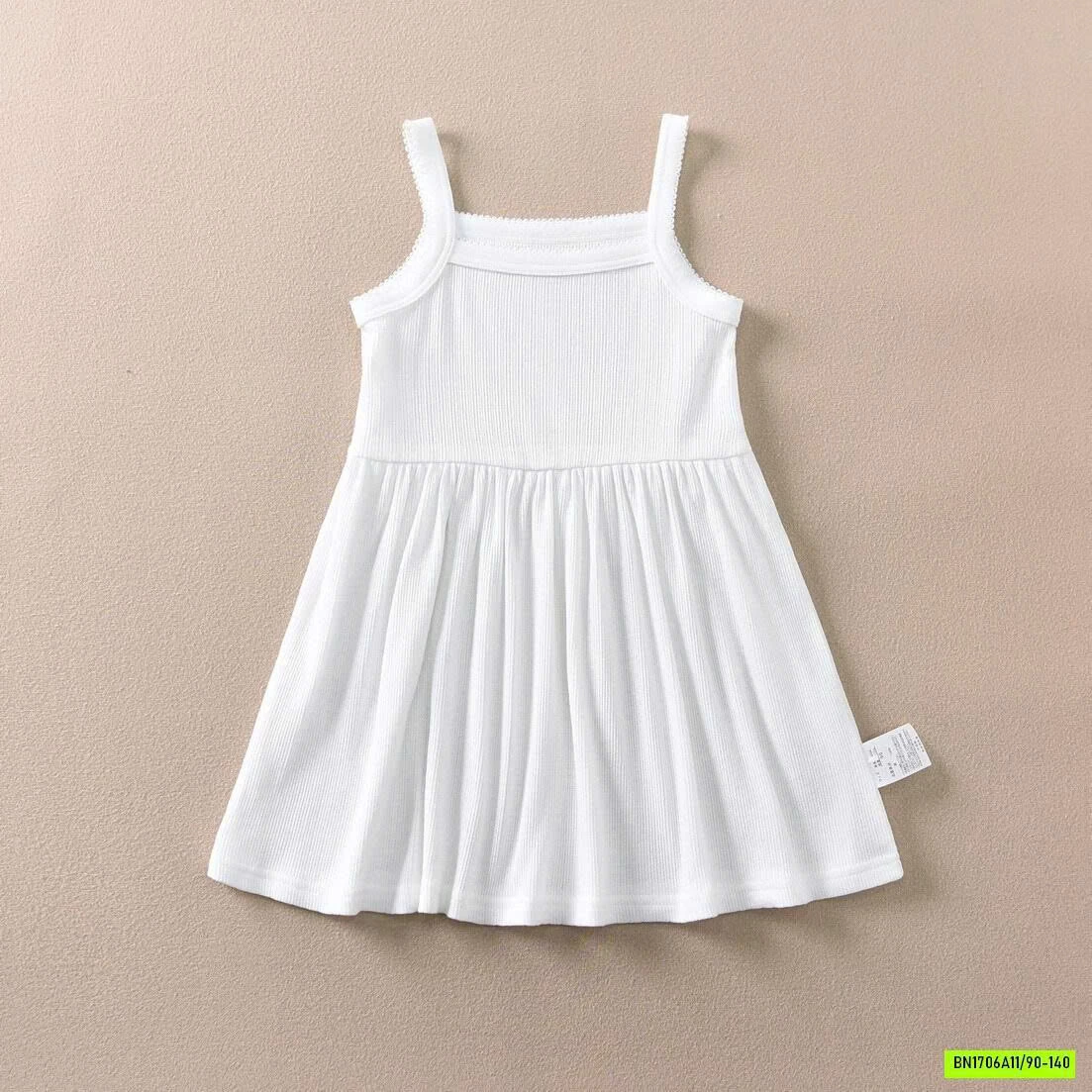 VÁY 2 DÂY COTTON THÔNG HƠI HOA NHÍ
