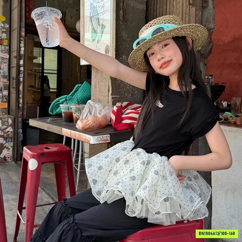ÁO THUN PHỐI VOAN BỒNG BÀNH BÈO