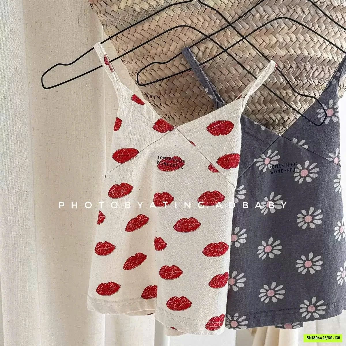 ÁO 2 DÂY MIX QUẦN SUÔNG BÈO ADBABY