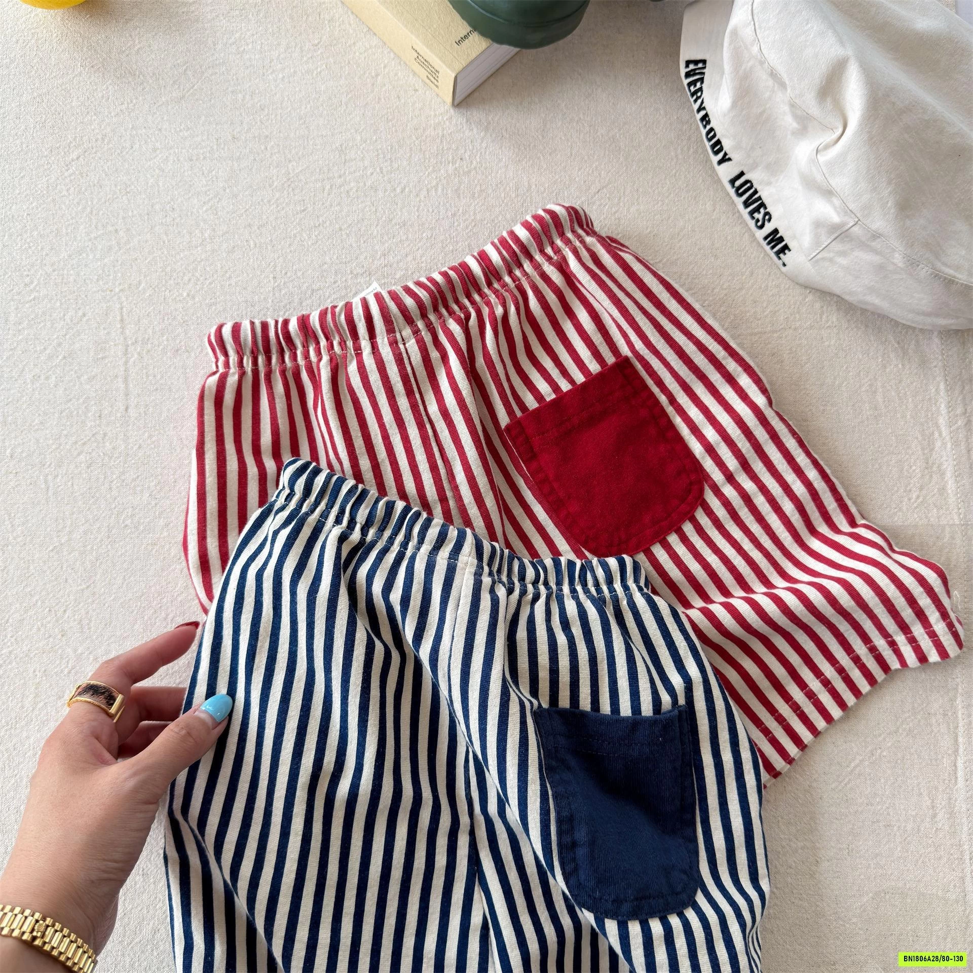 QUẦN THÔ SỌC DÁNG LỠ ADBABY