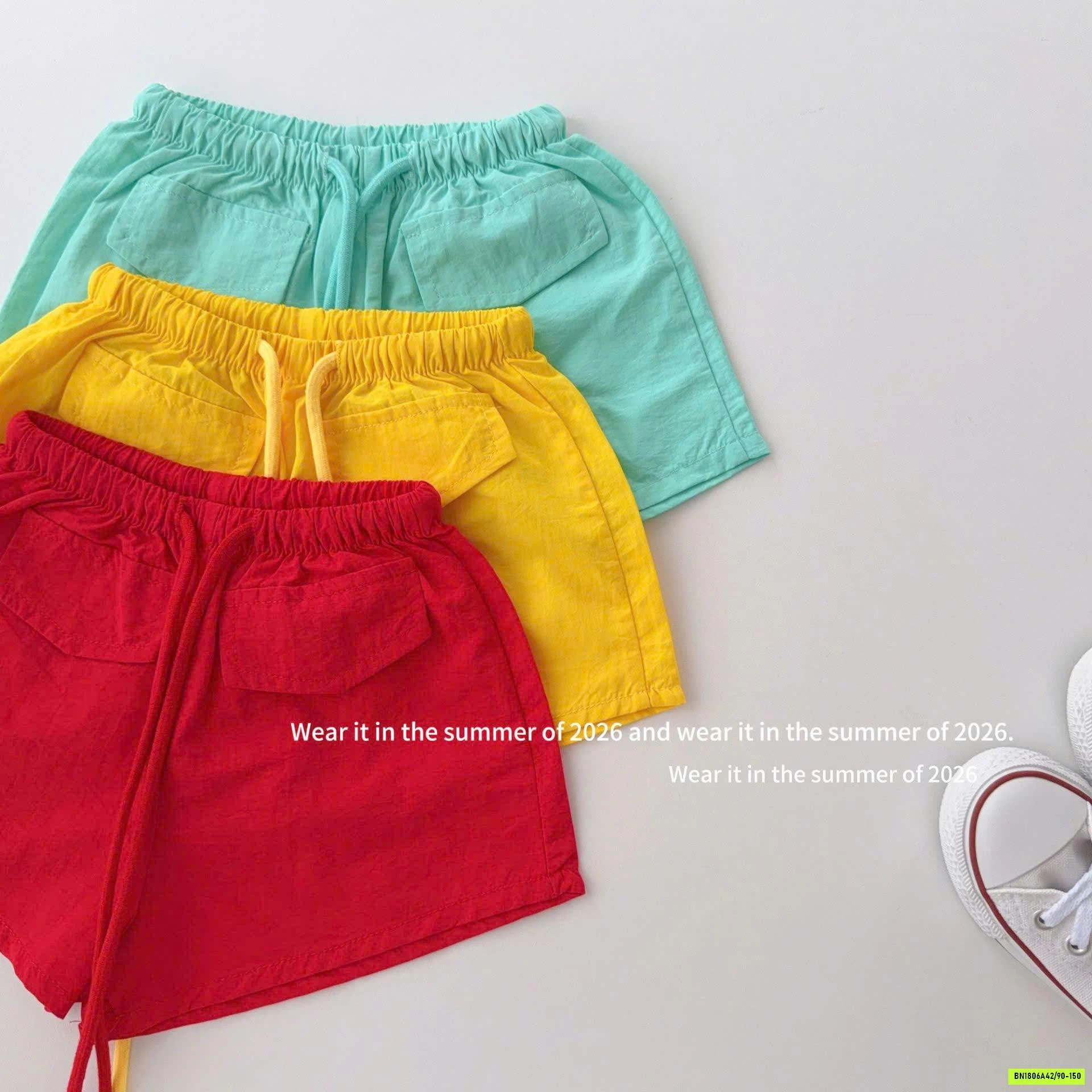 QUẦN SHORT TRƠN MÀU T&QKIDS