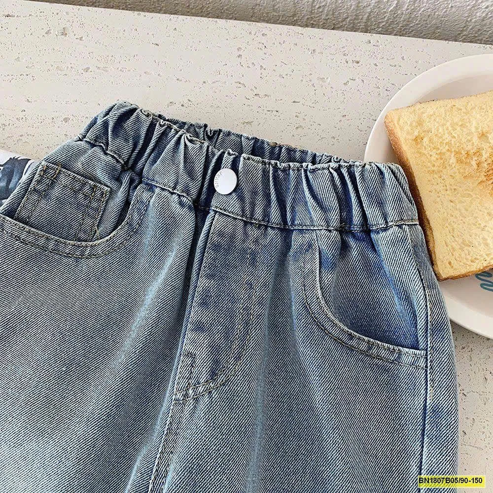 QUẦN JEAN TÚI HOẠT HÌNH HÃNG MUYEKIDS