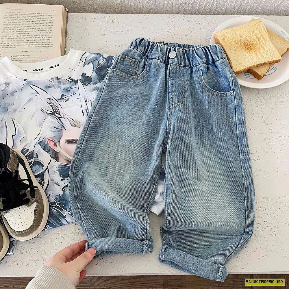 QUẦN JEAN TÚI HOẠT HÌNH HÃNG MUYEKIDS