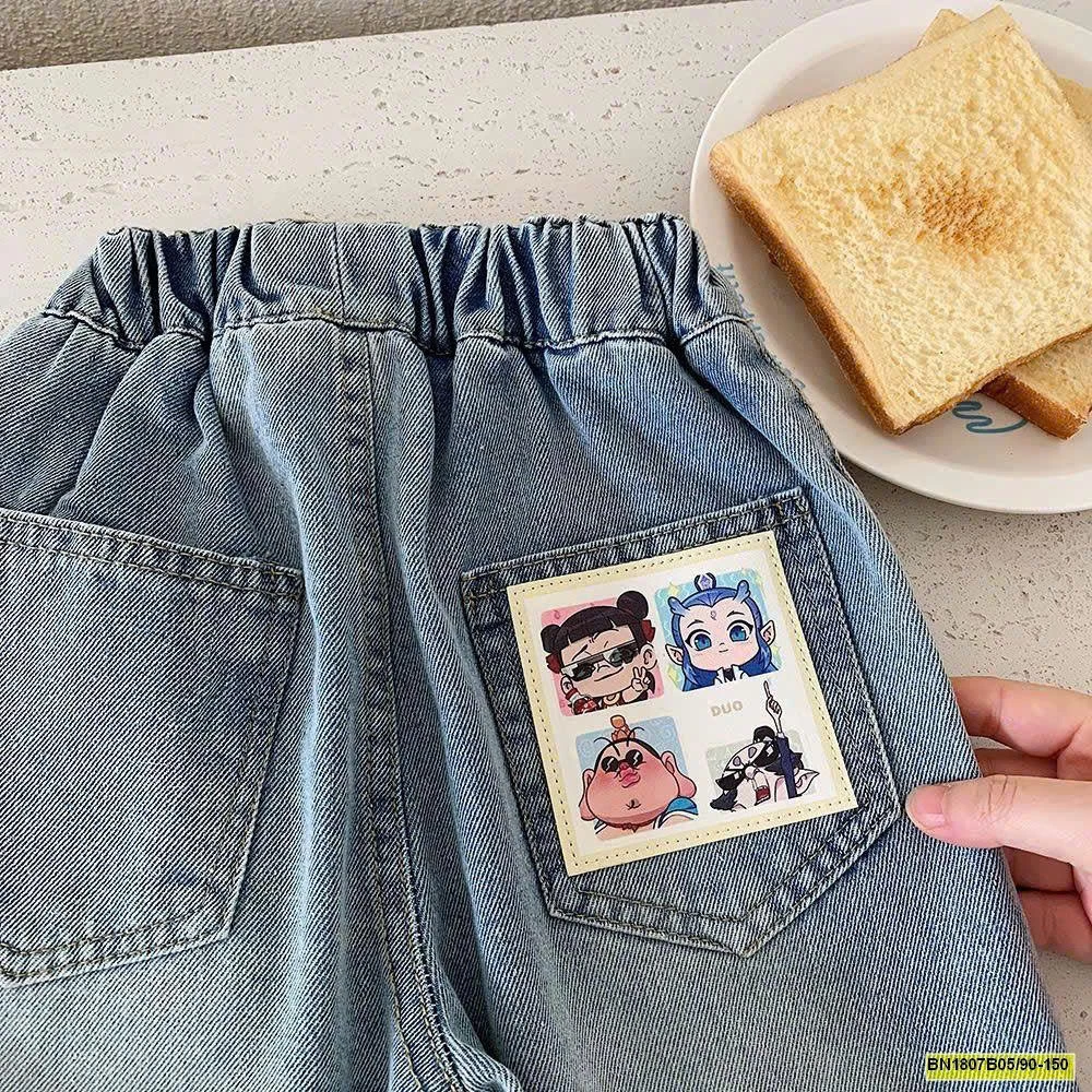 QUẦN JEAN TÚI HOẠT HÌNH HÃNG MUYEKIDS