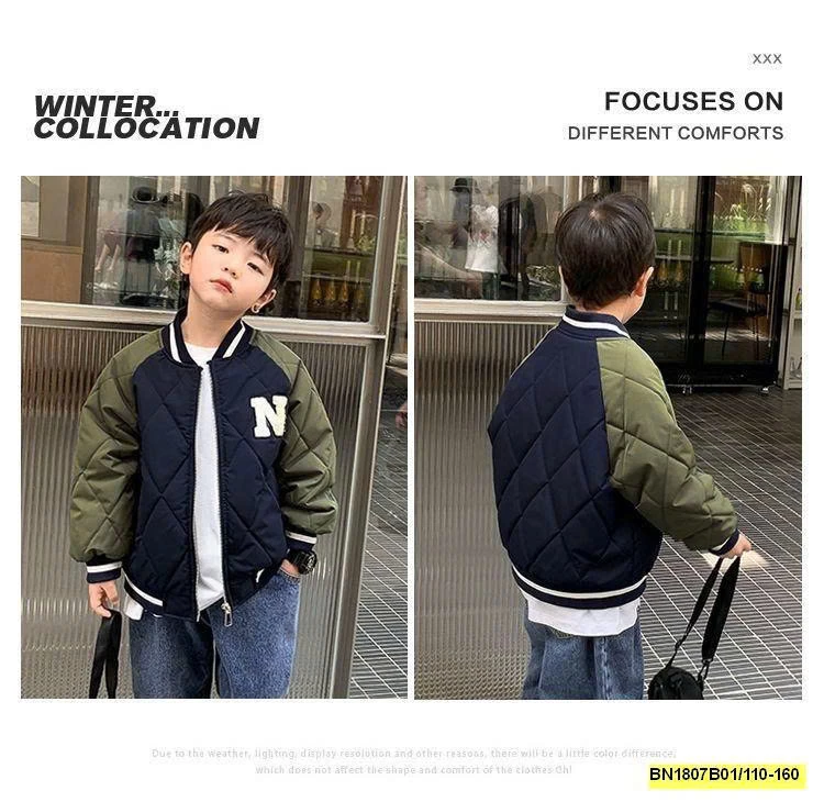 Áo khoác bomber thêu chữ