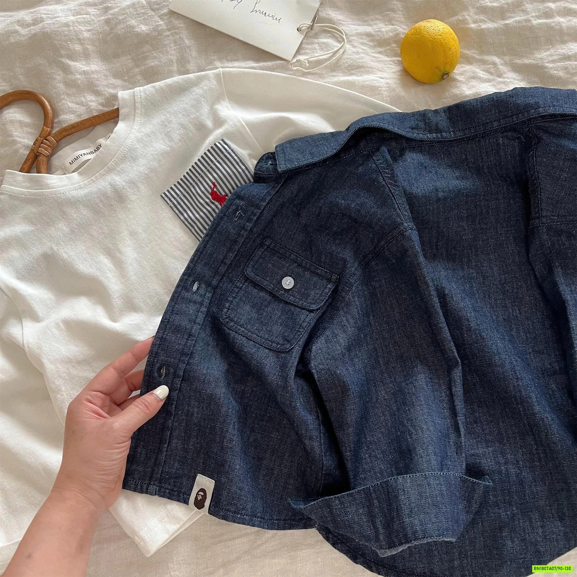 SƠ MI DENIM TÚI NGỰC MMY