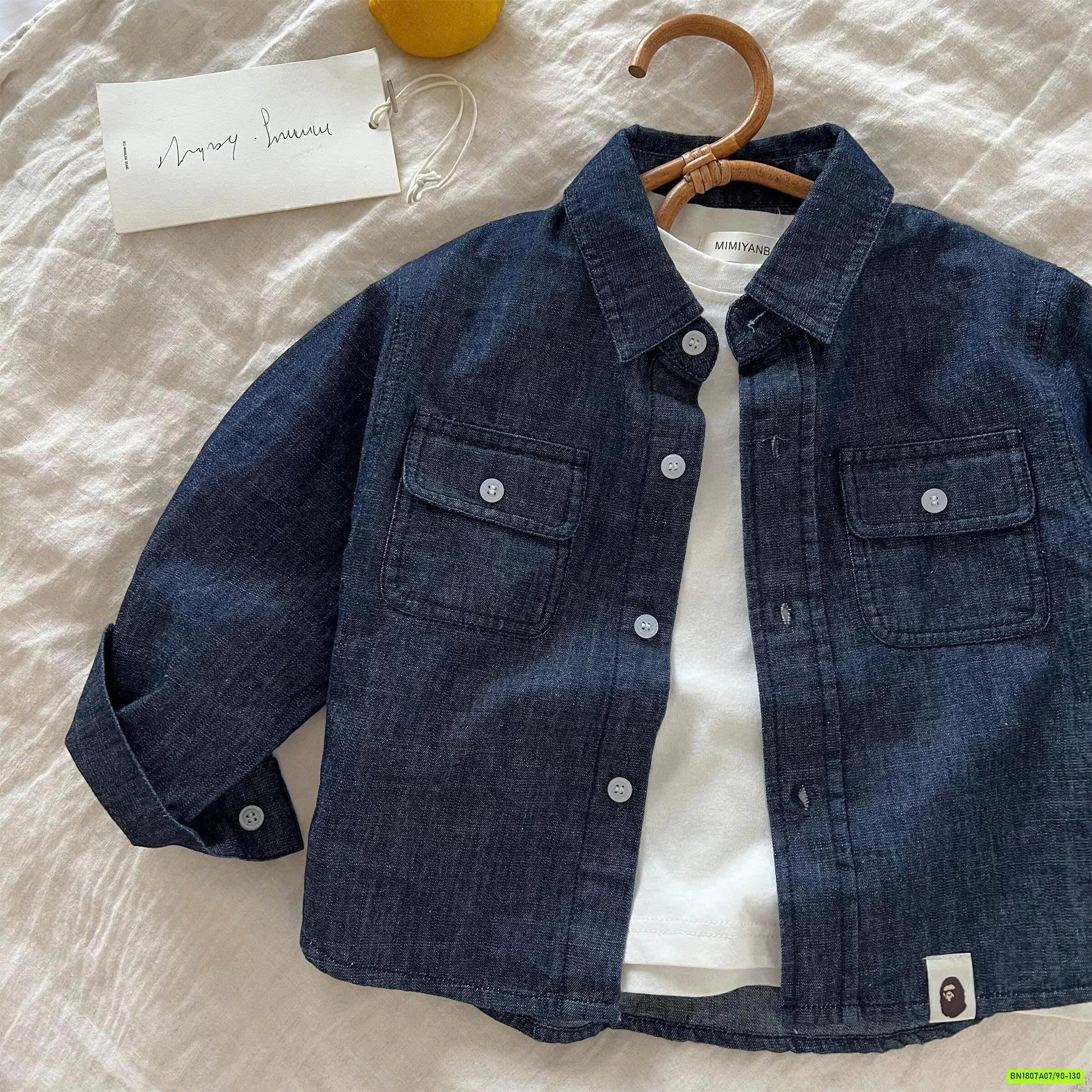 SƠ MI DENIM TÚI NGỰC MMY