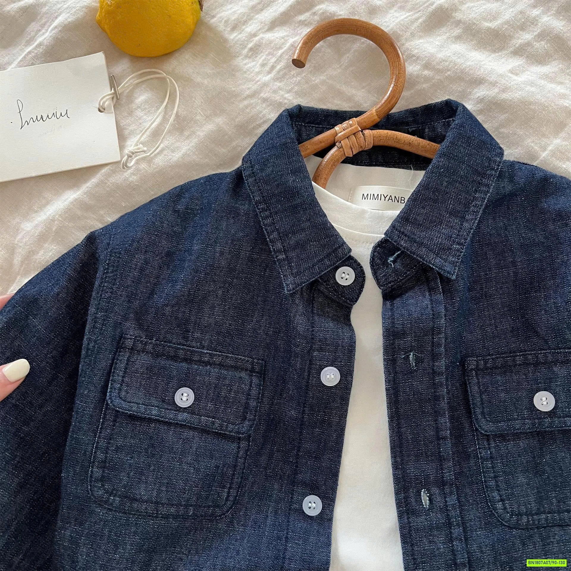 SƠ MI DENIM TÚI NGỰC MMY