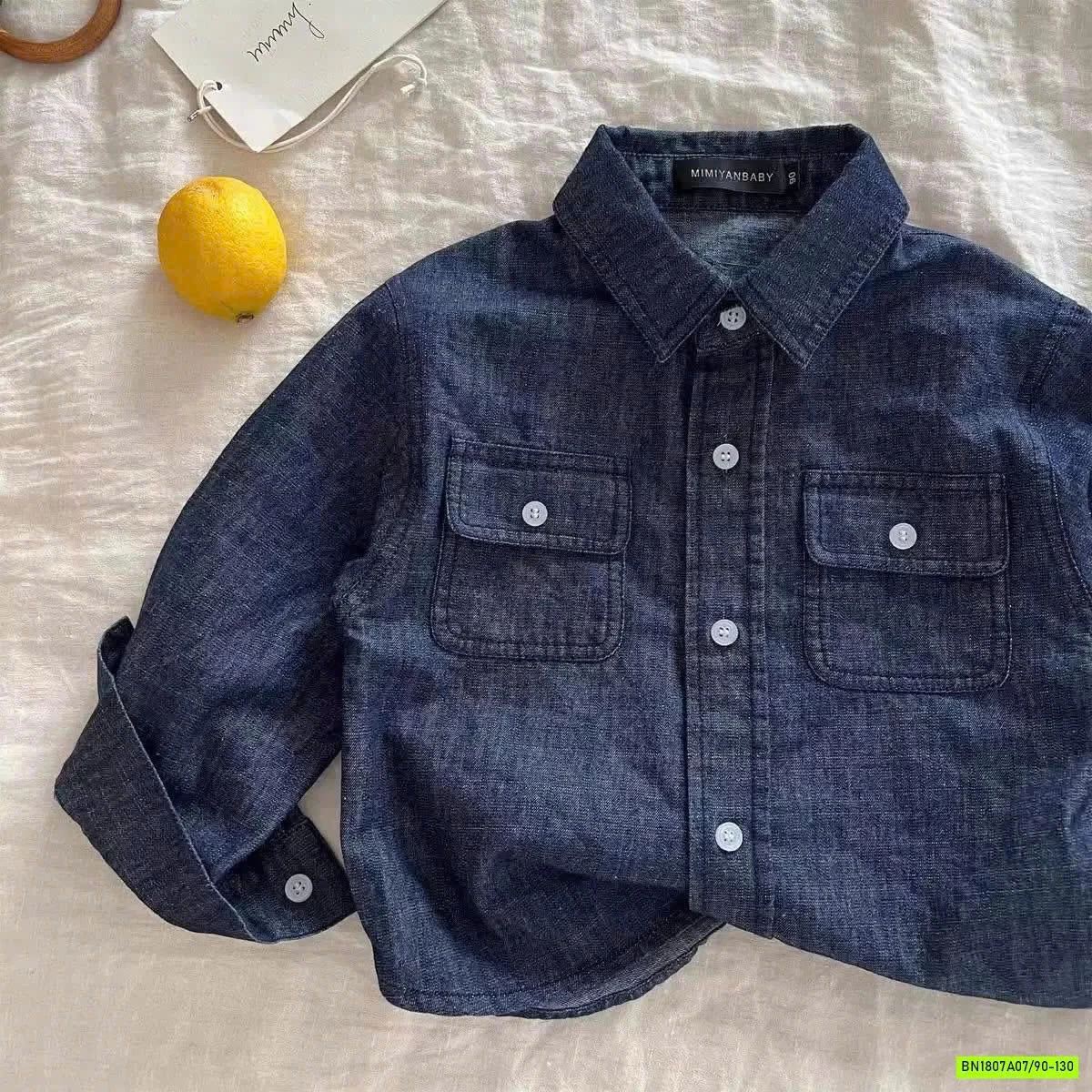 SƠ MI DENIM TÚI NGỰC MMY