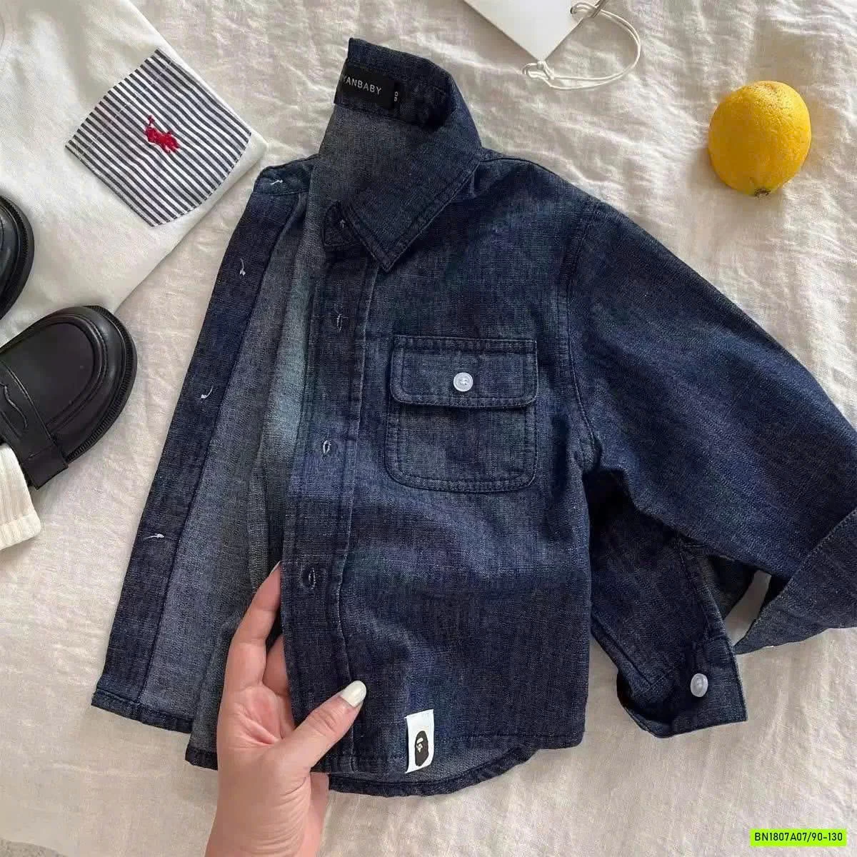 SƠ MI DENIM TÚI NGỰC MMY