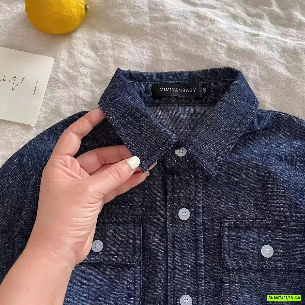 SƠ MI DENIM TÚI NGỰC MMY