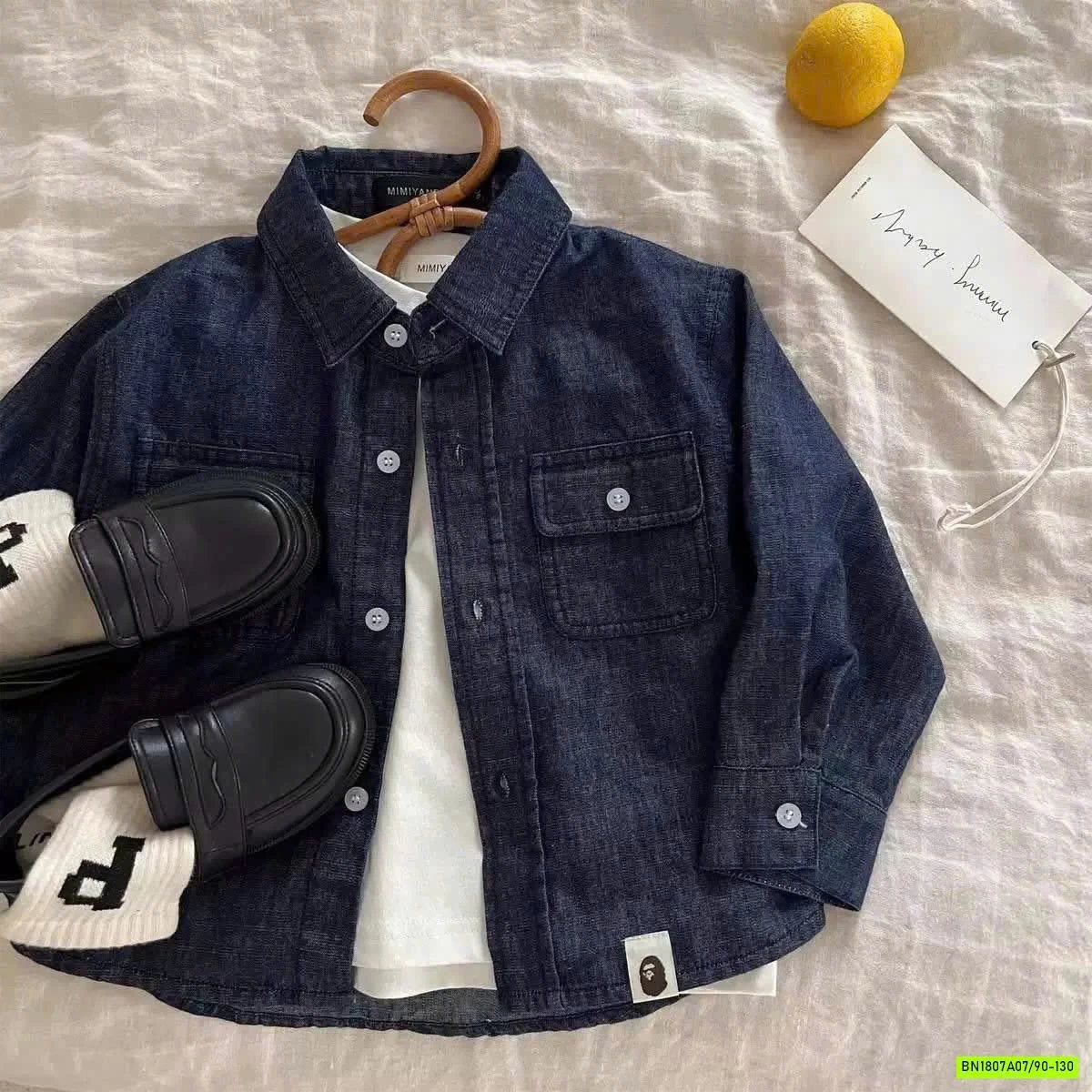 SƠ MI DENIM TÚI NGỰC MMY