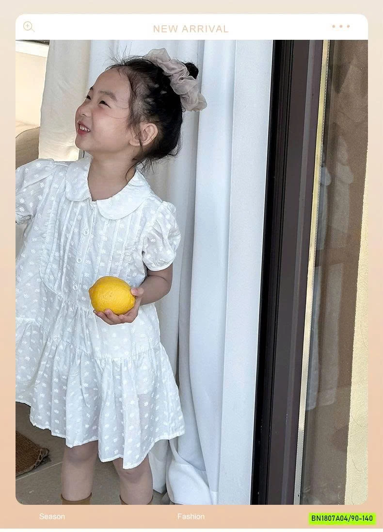 ĐẦM TAY BỒNG CỔ SEN THÊU NỔI