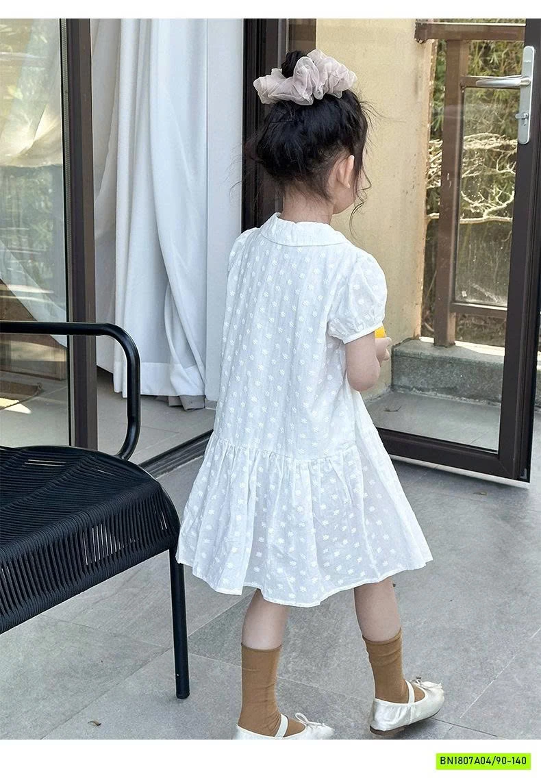 ĐẦM TAY BỒNG CỔ SEN THÊU NỔI