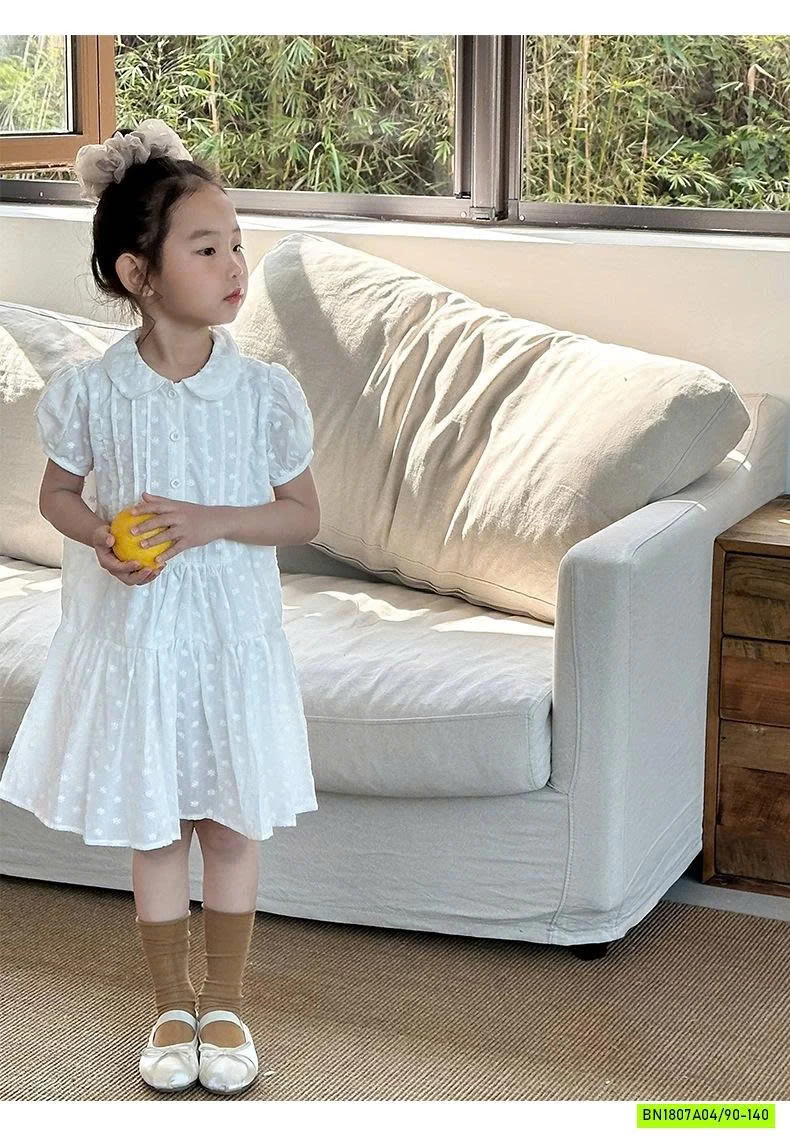 ĐẦM TAY BỒNG CỔ SEN THÊU NỔI