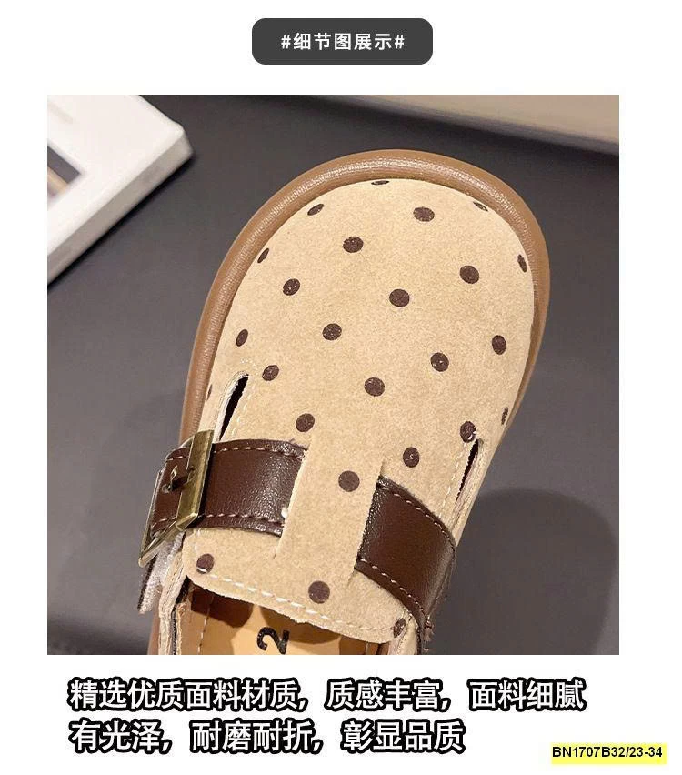 GIÀY DA LỘN CHẤM BI