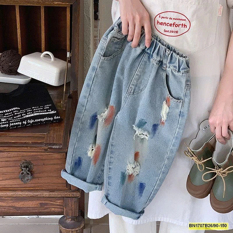 QUẦN JEAN RÁCH VẢY SƠN