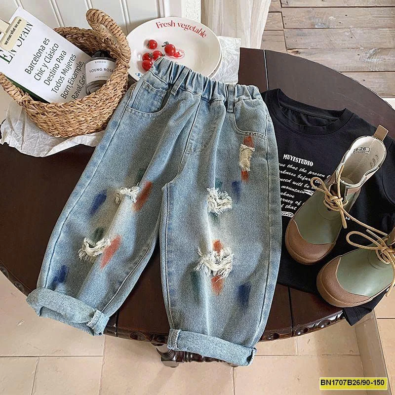 QUẦN JEAN RÁCH VẢY SƠN