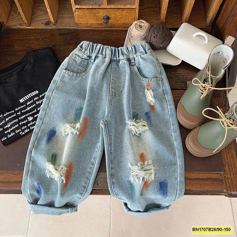 QUẦN JEAN RÁCH VẢY SƠN